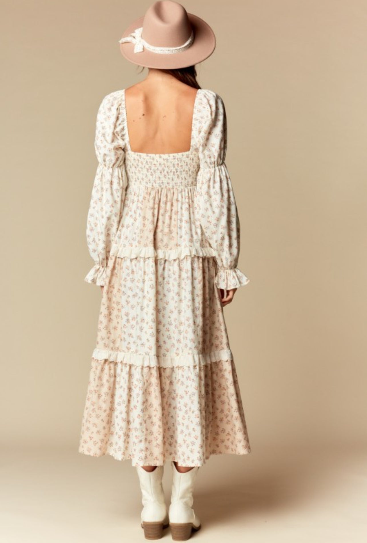 Eleanor Floral Maxi in Cream