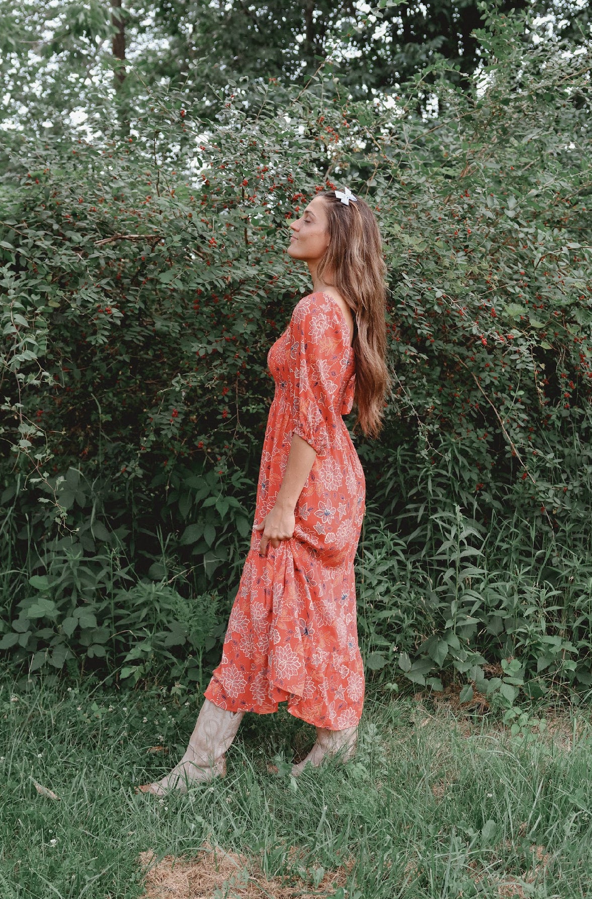 Red White and Blue Maxi Dress