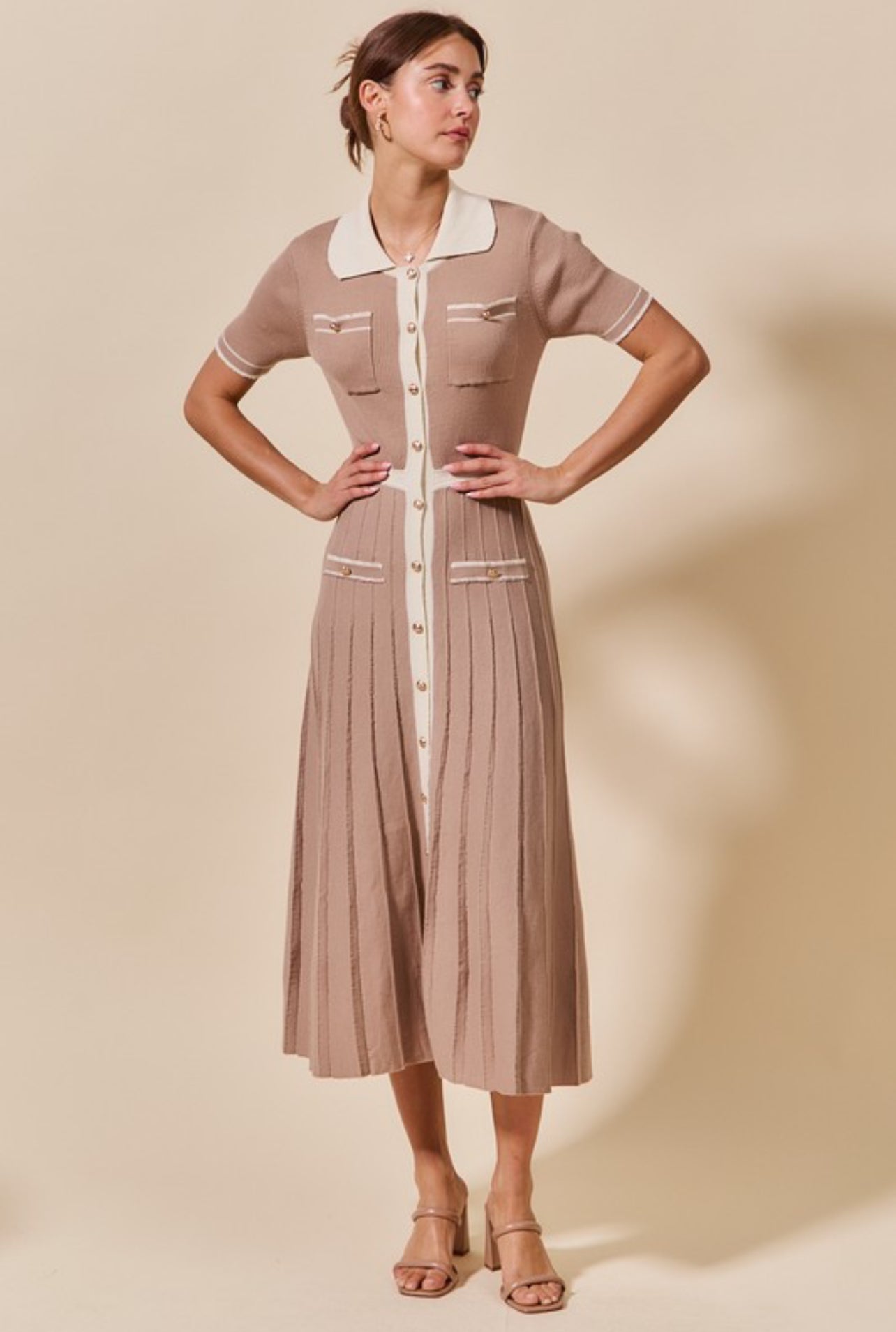 The Lennon Ribbed Knit Midi Dress
