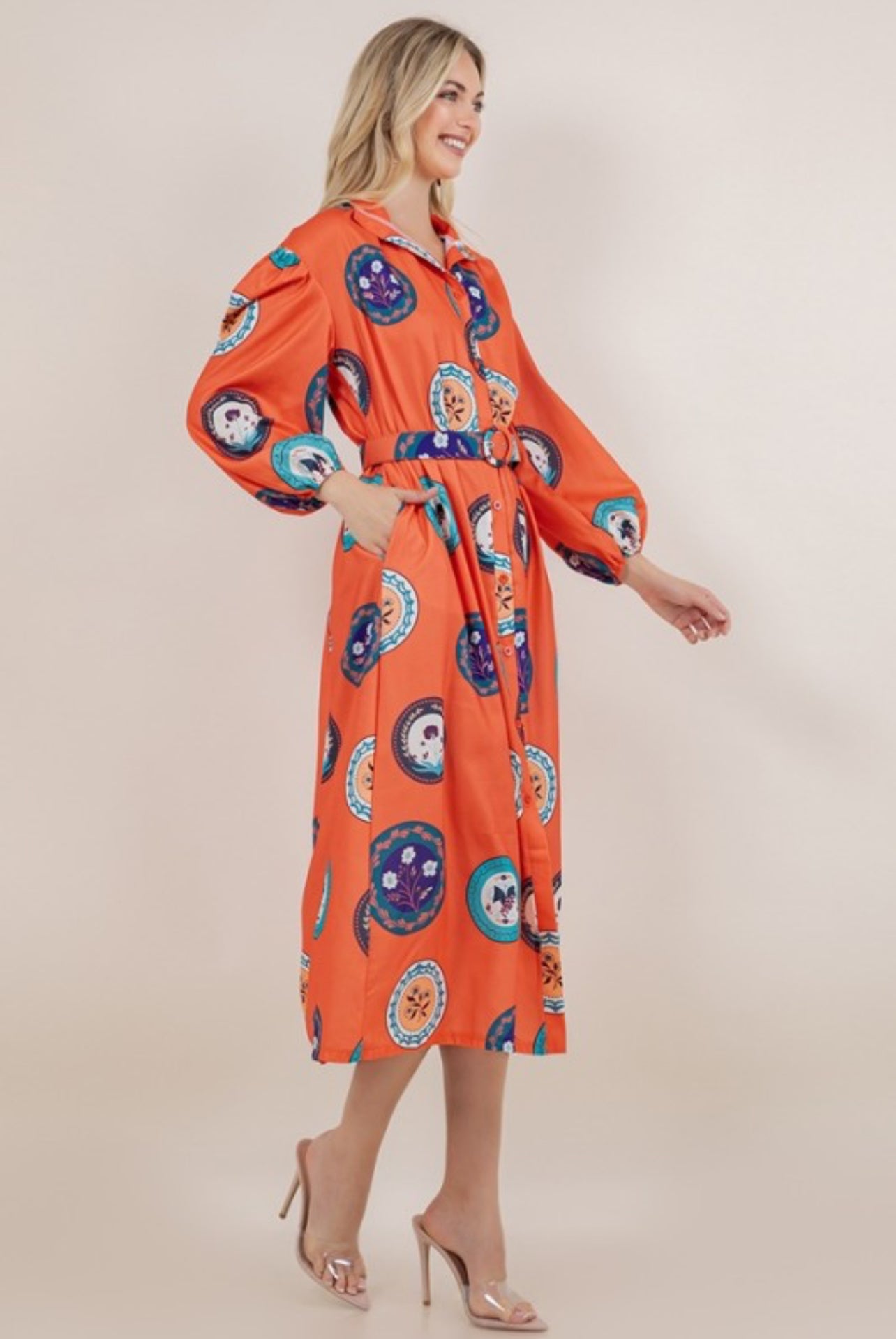 The Shasta Dress in Orange