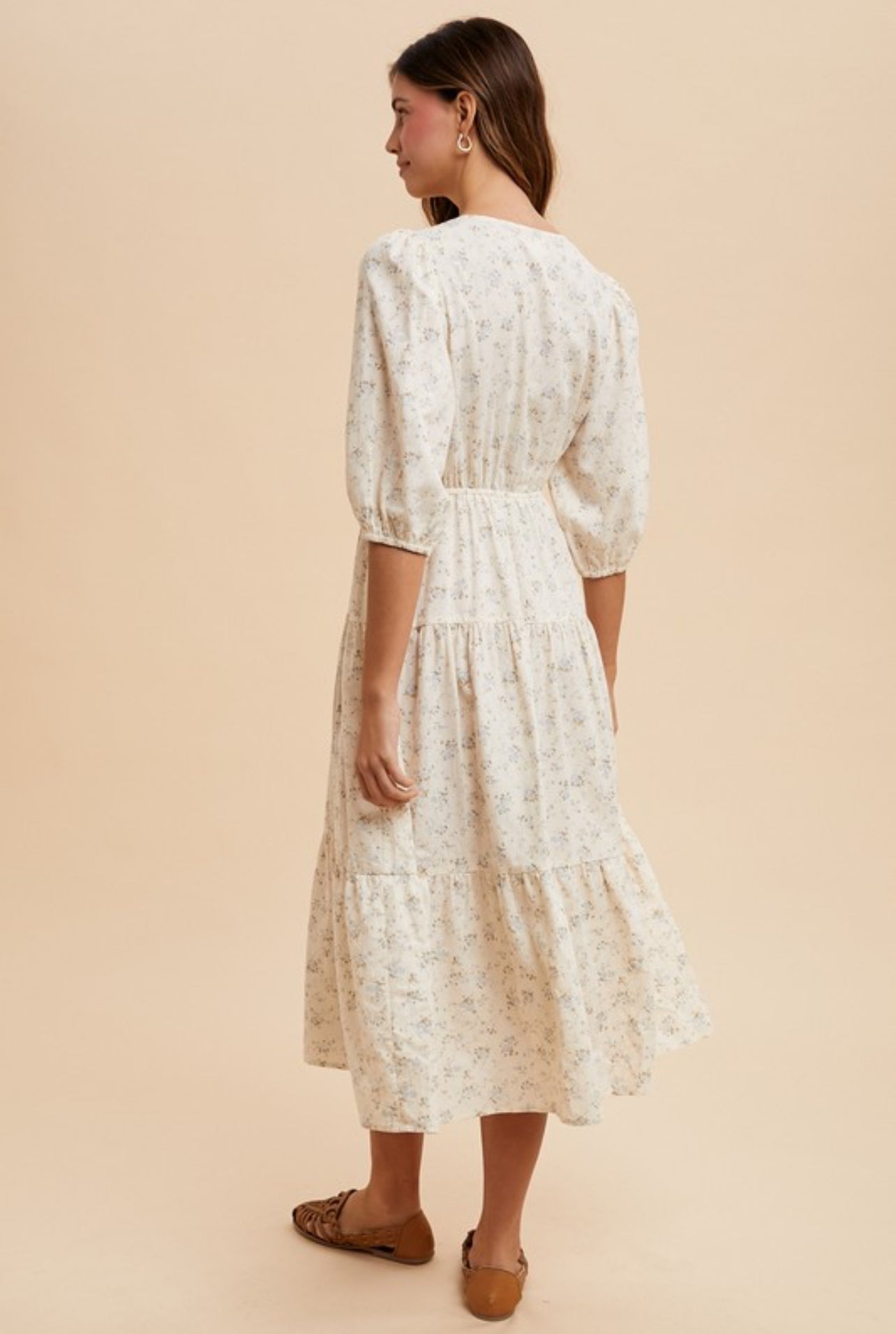 Mia Floral V-Neck Midi