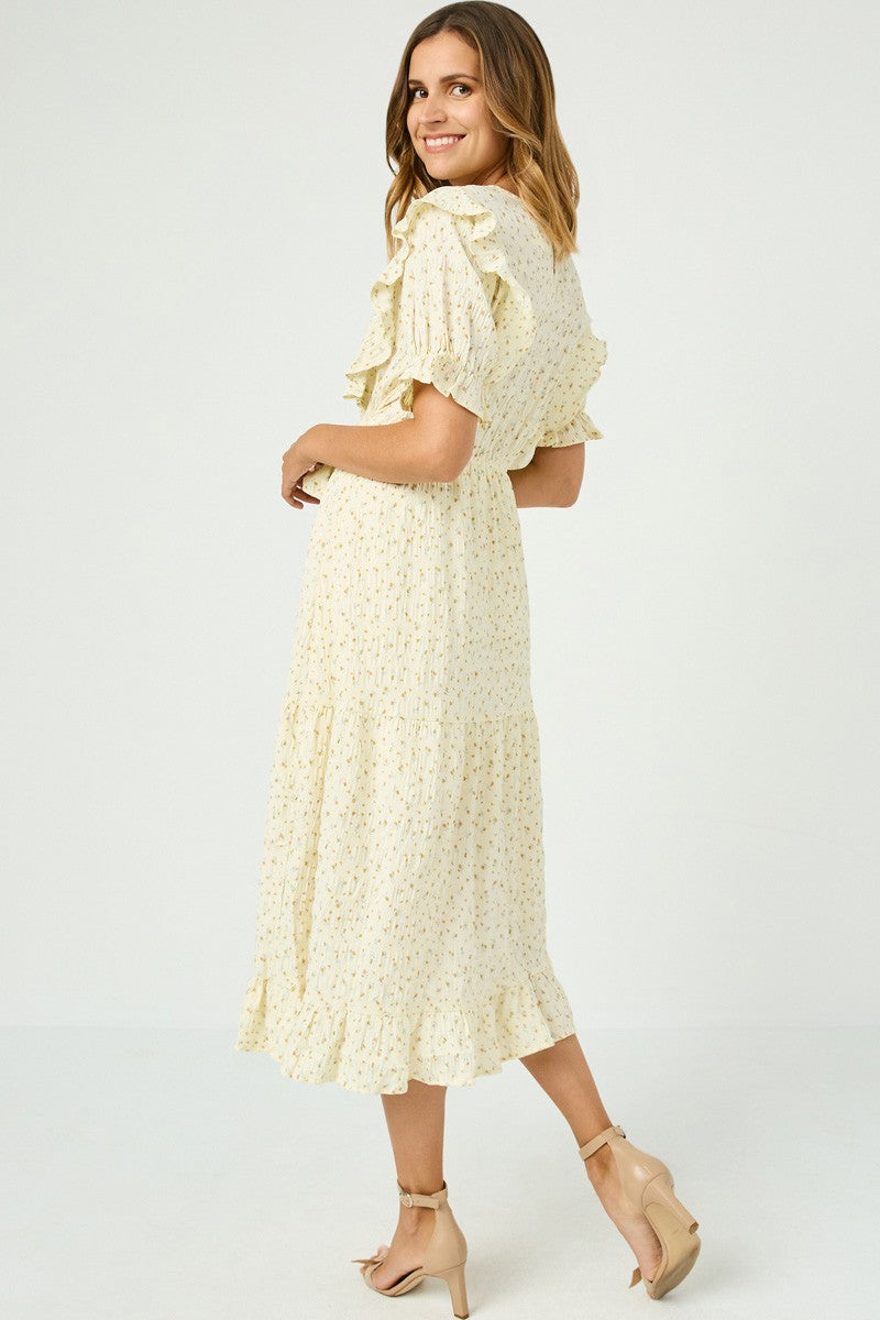 Alexis Ditsy Floral Belt Dress