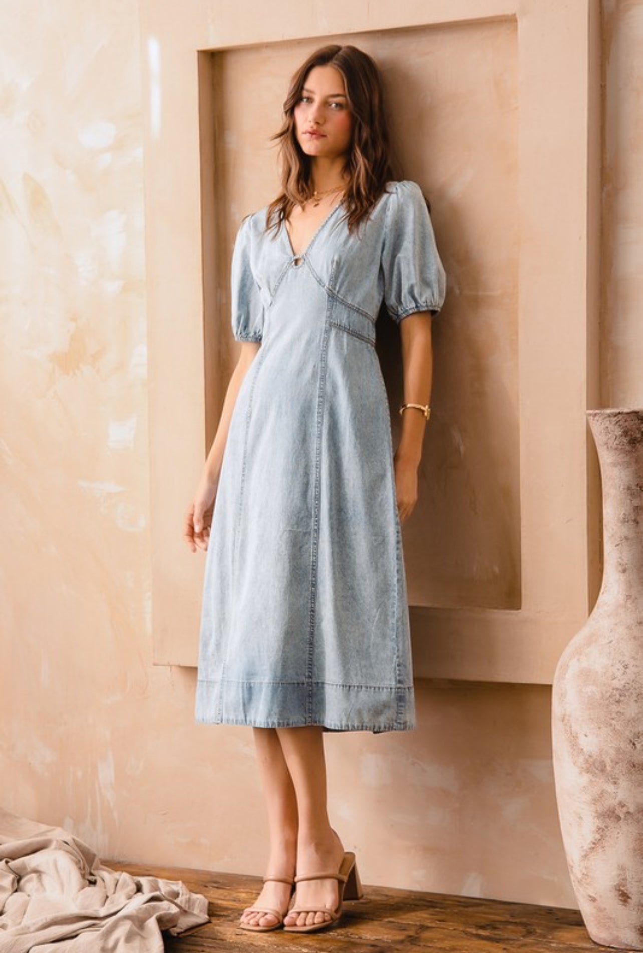 The Denim Daydream Midi Dress