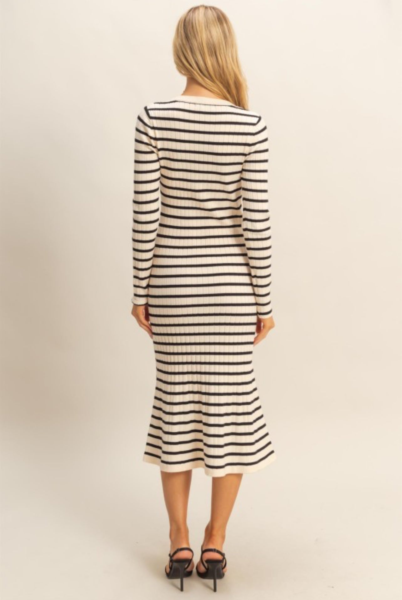 Emma in Black and Cream Stripes