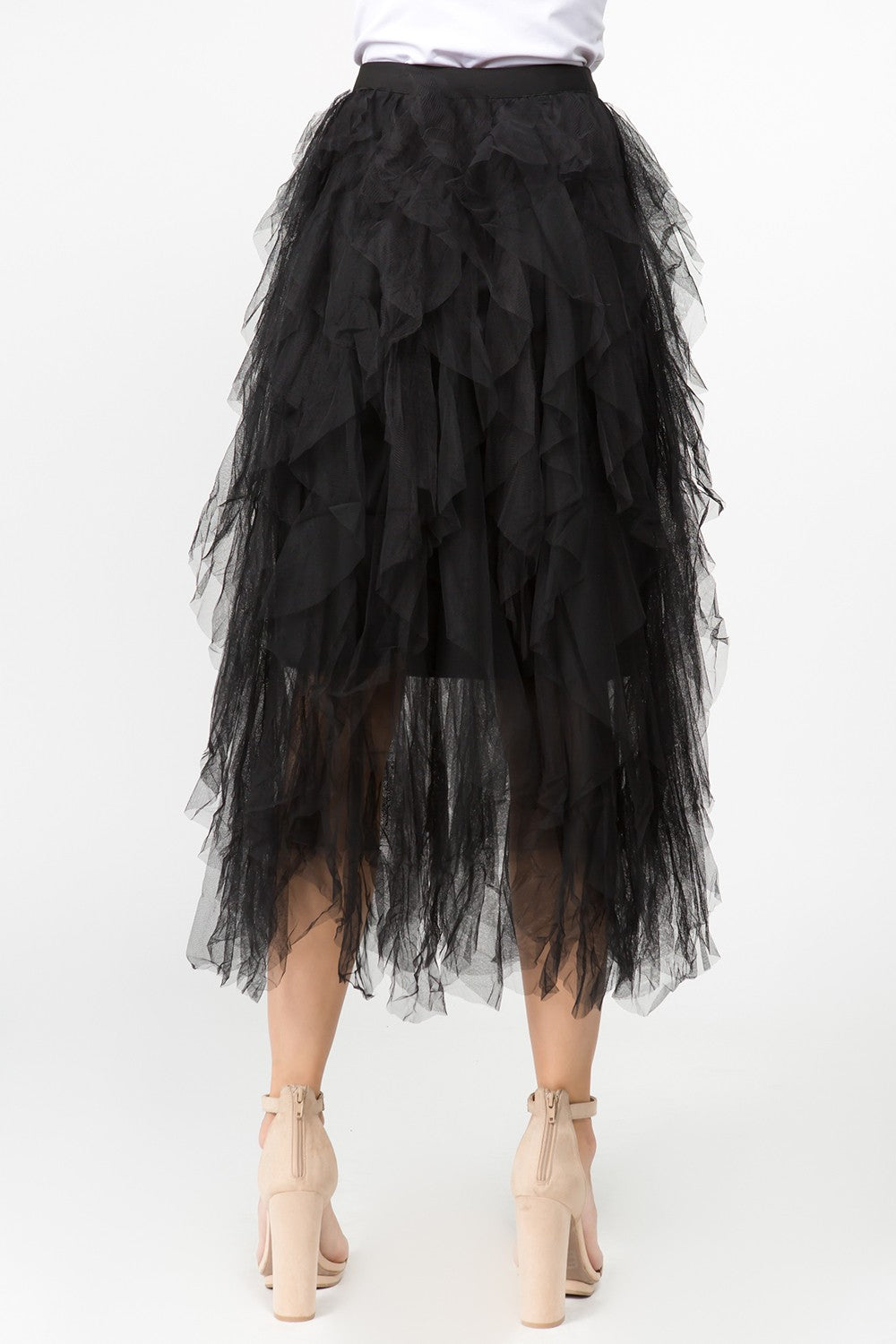 Black Ruffle Tulle Skirt