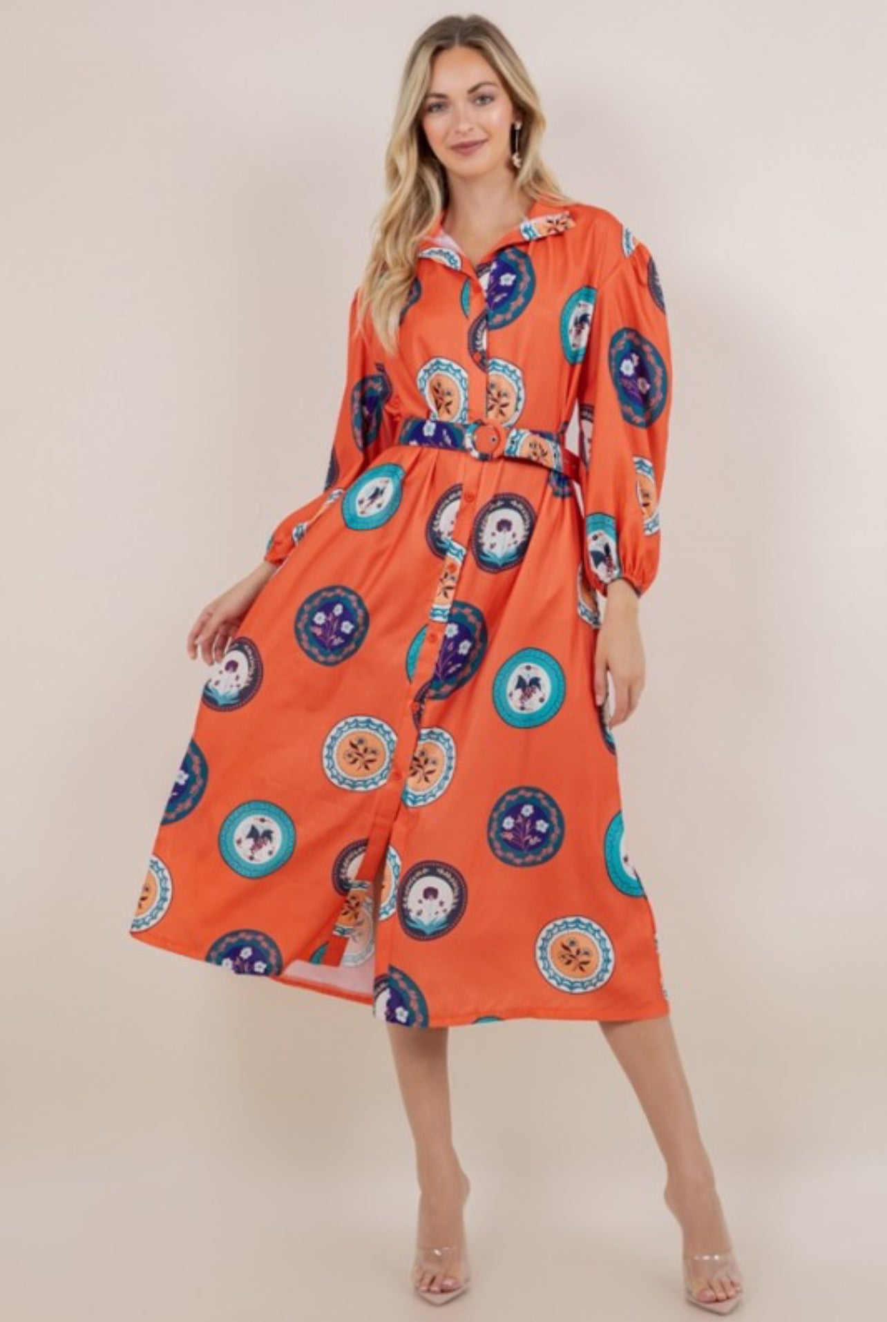The Shasta Dress in Orange