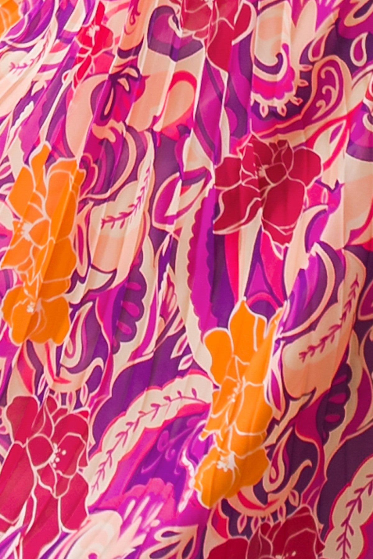 Magenta Rust Printed Maxi Dress