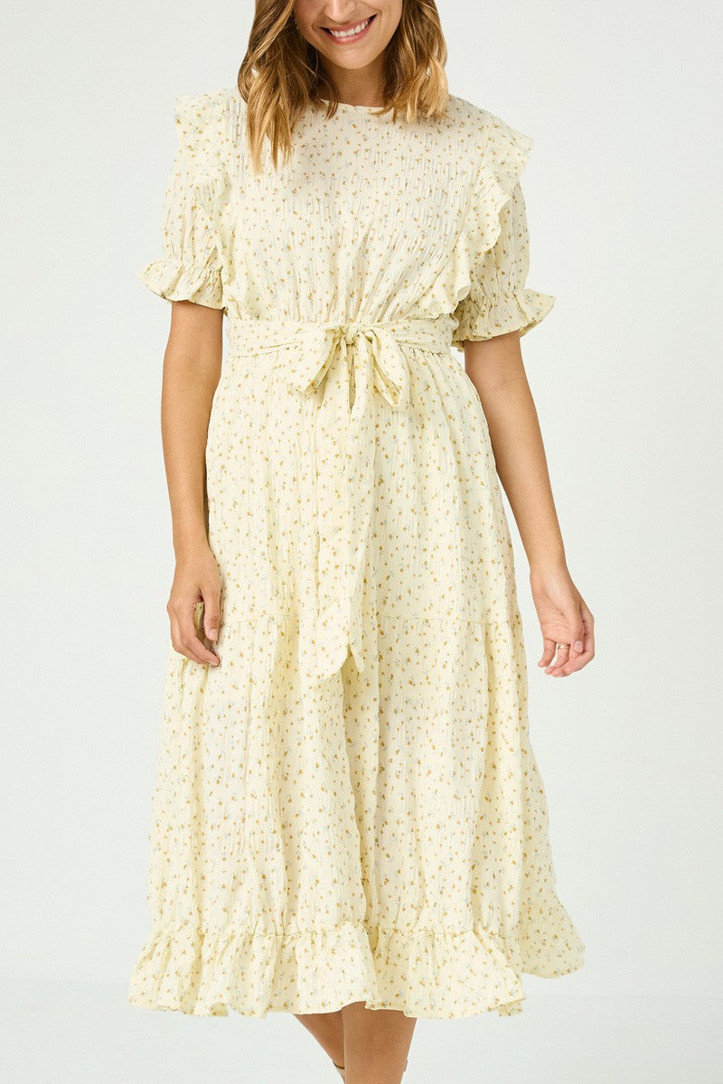 Alexis Ditsy Floral Belt Dress