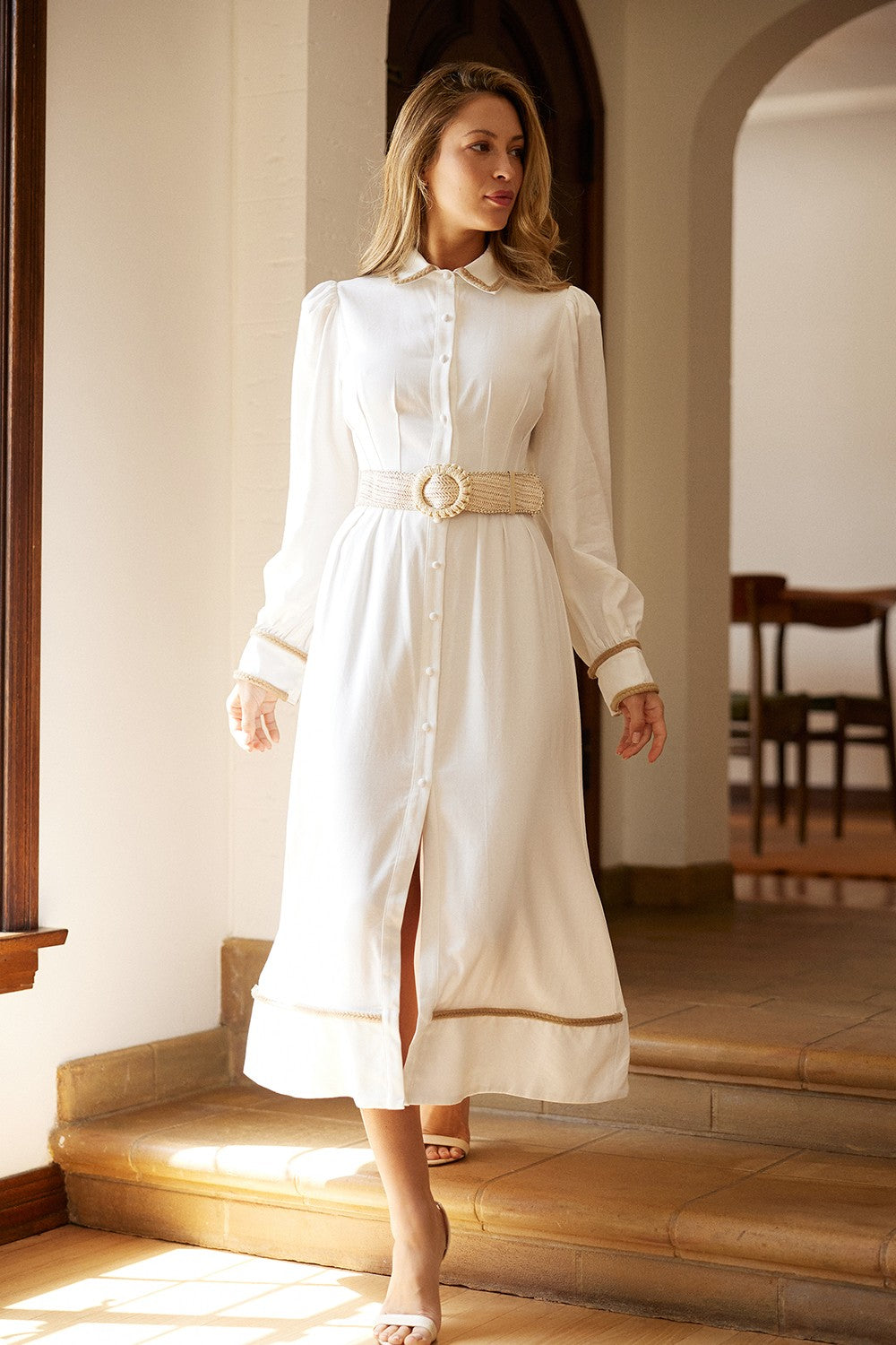 Delilah's Collared Dress – Broadway Modest Co Delilah's Collared Dress – Broadway Modest Co