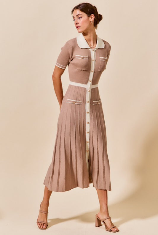 The Lennon Ribbed Knit Midi Dress