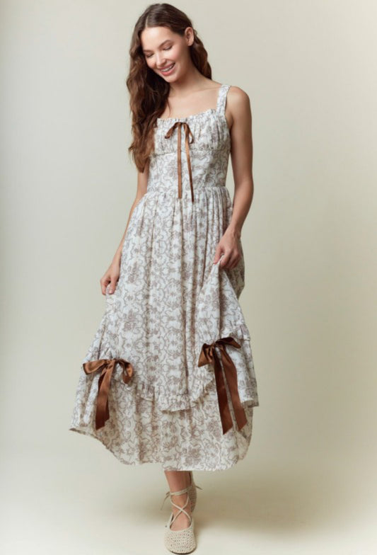 The Penelope Brown Bow Dress