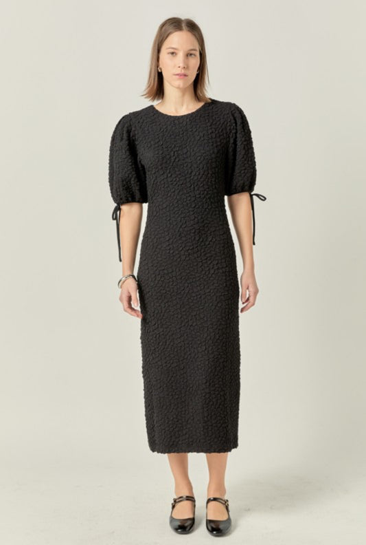 Dolly Textured Dress in Black