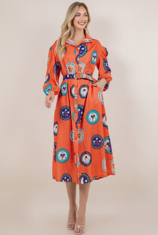 The Shasta Dress in Orange