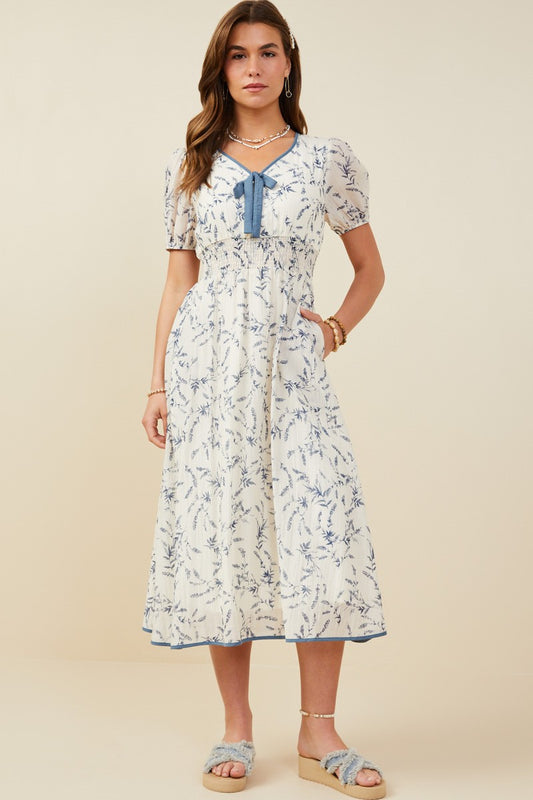 Adaline Smocked Waist with Bow Front