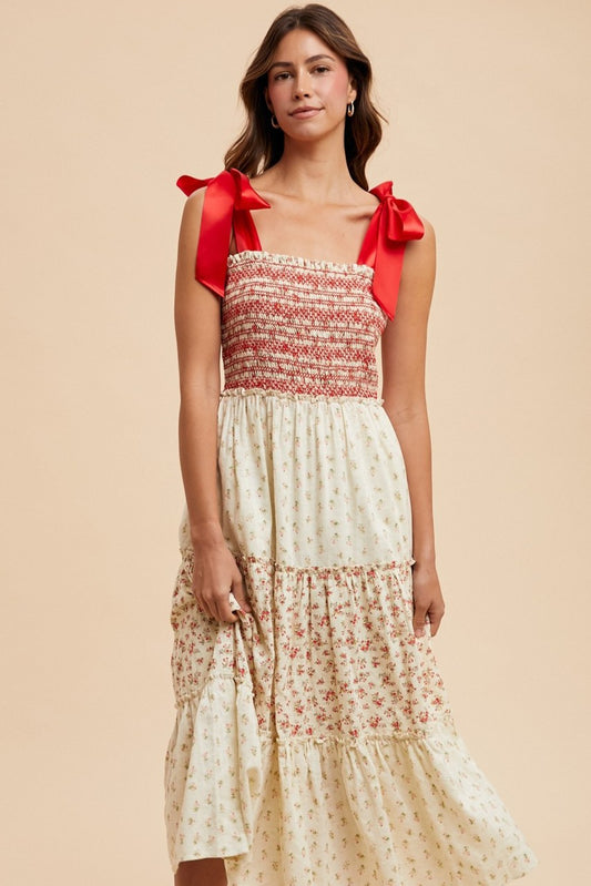 Annie Mixed Floral Midi