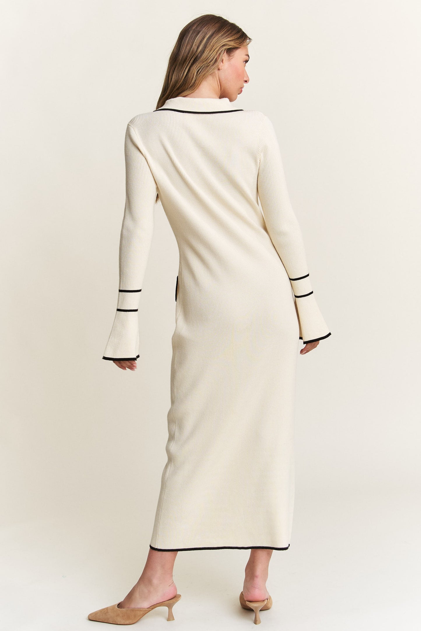 Caroline Ivory Collared Dress