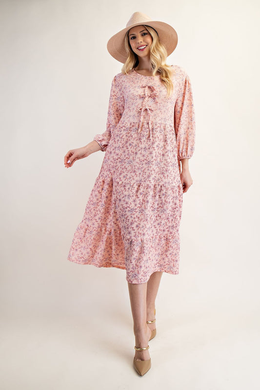 Heather Bow Front Midi