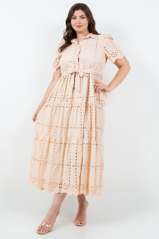 Gina Eyelet Maxi Dress