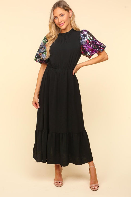 Arianna Floral Sequin Dress